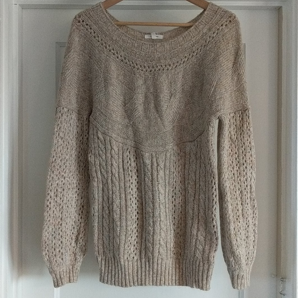 Maurice's beige knit sweater